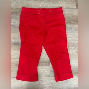Soho Apparel Red Capri Pants